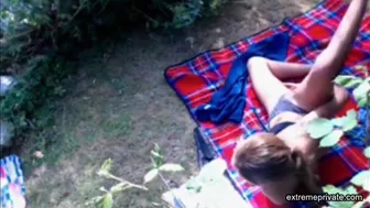 Stepdaughter Stroking Her Pussy In Our Garden