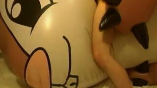 Twink Humps and Cums on Giant Inflatable Sex Toy