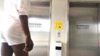 Big-Cocked Ebony Sissy Gina in Elevator Action