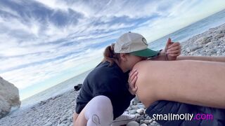 Local waitress Girl took my offer - Pee Inside Ass and Rimming on public beach