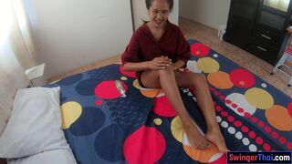 Big ass Thai bar girl massage blowjob