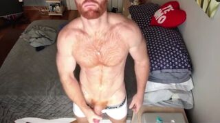 Muscular Ginger Stud Seth Forena Strokes His Big Cock Solo