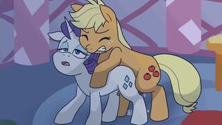 Applejack and Rarity NSFW MLP Porn Gif Animation Dub [Unlit] (MagicalMysticVA Voice)