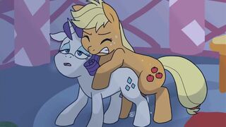 Applejack and Rarity NSFW MLP Porn Gif Animation Dub [Unlit] (MagicalMysticVA Voice)