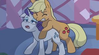 Applejack and Rarity NSFW MLP Porn Gif Animation Dub [Unlit] (MagicalMysticVA Voice)