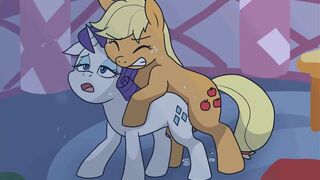 Applejack and Rarity NSFW MLP Porn Gif Animation Dub [Unlit] (MagicalMysticVA Voice)