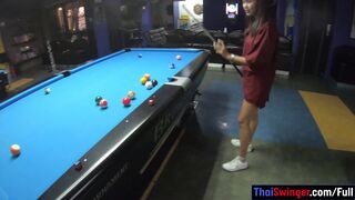 Perfect ass Thai bargirl has a massage blowjob for her customer