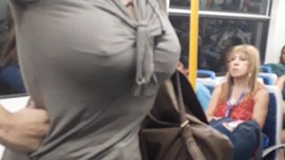 Busty on the train