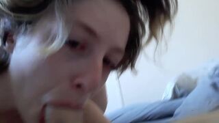 Cute Teen Babe Sucks and Swallows