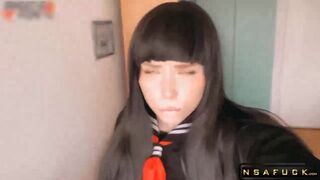 Japanese Schoolgirl Deeply Sucked Dick