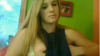 Blonde Webcam Girl Masturbates and Shows Her Pussy