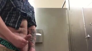 Bubby Barebacks Pup in a Public Stall