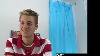 Devin Becker a small gay man jerks off while playing with dildo