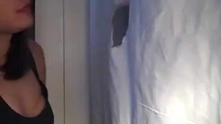 Crossdresser Blows Aussie at Gloryhole