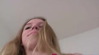 Naughty teen vivian gives a handjob