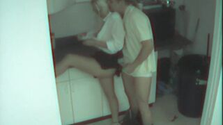 Staff caught fucking in the kitchenette