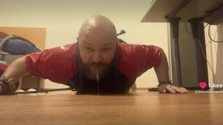 NudeSlave2024 Licks the floor with piss