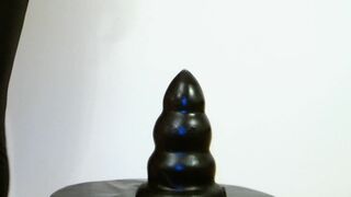 huge fat ass svepig4t butt plug inflatable dildo stretching anal webcam slave