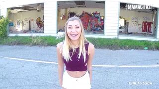 Sexy Slut Vyvan Hill Banged Deep by Spanish Stud Outside