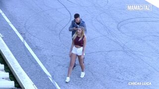 Sexy Slut Vyvan Hill Banged Deep by Spanish Stud Outside