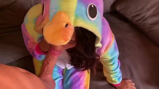 Unicorn Cosplay Blowjob with Big Ass and Cumshot