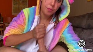 Unicorn Cosplay Blowjob with Big Ass and Cumshot