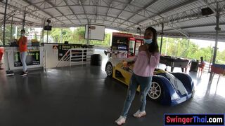 Go karting and fucking with a Thai teen