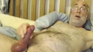 Big-Cock Bear Grandpa Strokes Solo