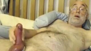 Big-Cock Bear Grandpa Strokes Solo