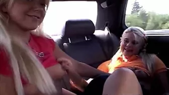 Premium GFs - Little Summer Nipples Playing And Sucking On Car