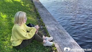 Blonde in the park wanted fresh cock