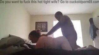 Fucking my wife doggystyle while she creams on my dick