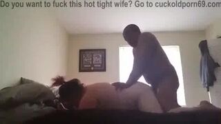 Fucking my wife doggystyle while she creams on my dick