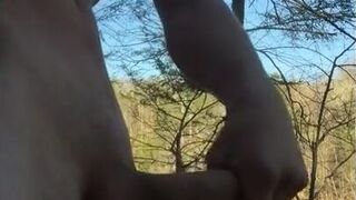 Outdoor Twink Masturbating in the Woods