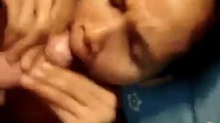 Thai Amateur Blowjob with 2 Cumshots