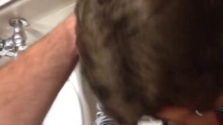 Public Restroom Blowjob with a Crossdresser