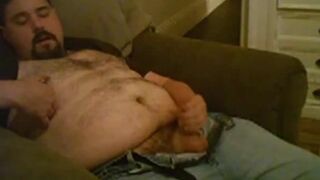 Chubby Bear Daddy Strokes and Cums