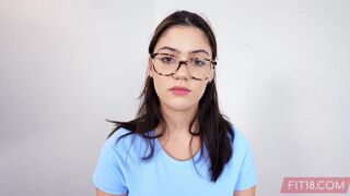 Ellie Nova - Casting And Creampie Tall Busty Newcomer With Glasses - 60FPS