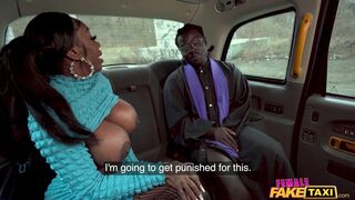 Big Titty Pornstar Ebony Mystique Rides A Priest In The Back Of Her Taxi