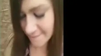 Hot Brunette Amateur Blowjob In The Woods