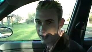 Twink Blows in Car and Gets a Facial