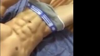 Muscular Twink Strips Down and Shows Off