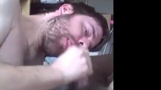 Big-Cock Blowjob and Cum Load with Amateur Buddies