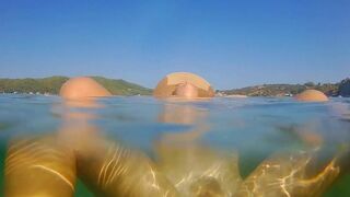 Naked Underwater Adventure with Friends