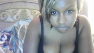 Ebony Amateur on Webcam