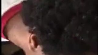 Black Guy Gives Head to a Hung White Boy