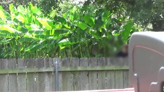 Risky Public Blowjob - Neighbor is So Close!