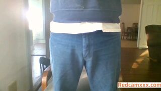 Mature Guy Takes His Underwear Off And Strokes His Boner