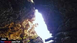 Public sex in a cave with Thai MILF slut who is truly insatiable