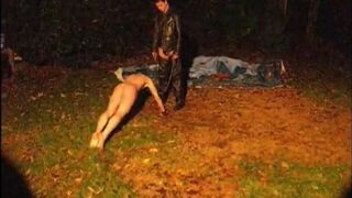 Obedient Soldier: Outdoor BDSM Spanking Session